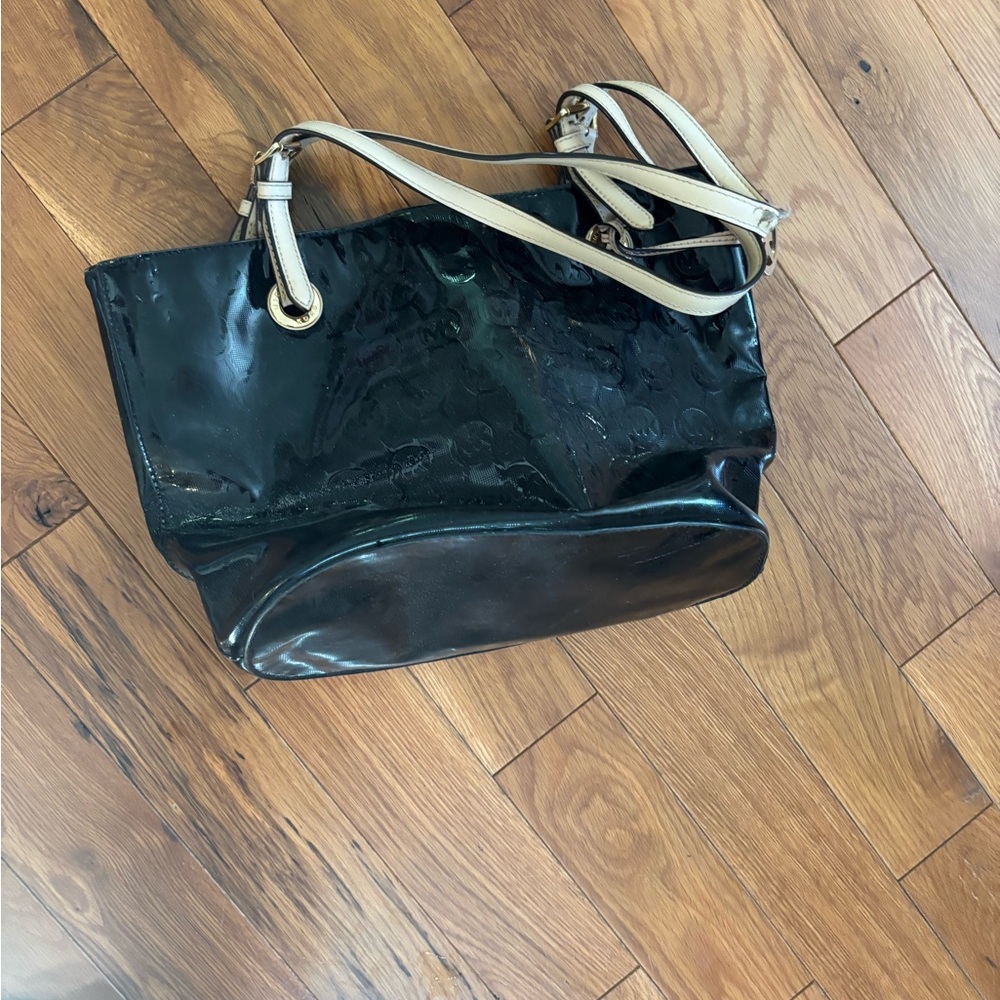 Michael Kors Black Patent Shoulder Bag